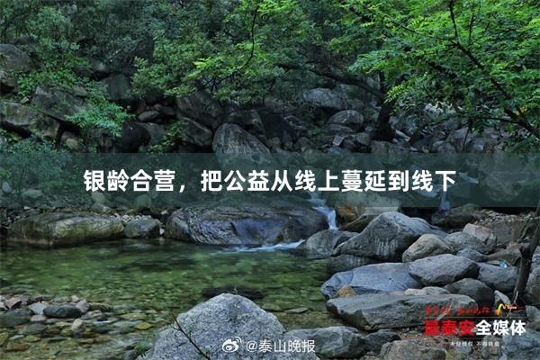 银龄合营，把公益从线上蔓延到线下