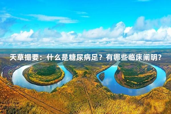 天草撮要：什么是糖尿病足？有哪些临床阐明？