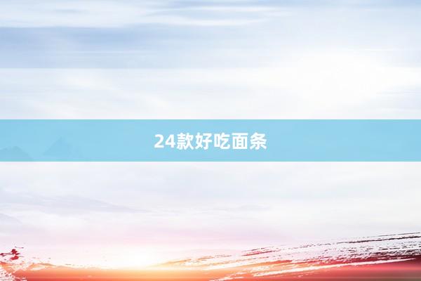 24款好吃面条