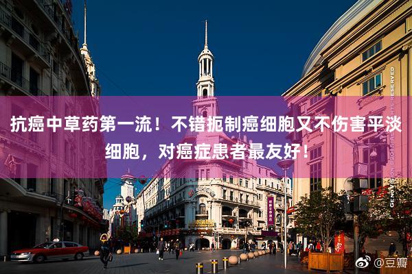 抗癌中草药第一流！不错扼制癌细胞又不伤害平淡细胞，对癌症患者最友好！